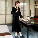 2024年春季新款丝绒连衣裙267-6165P120控168，女装连衣裙，浙宝267