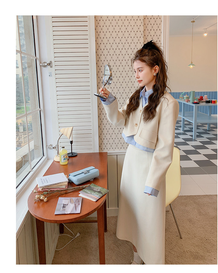 24年春季新款时尚两件套女上衣+半身裙2676036P140K198,女装套装/套裙,浙宝267