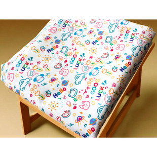 卡通布料细帆布印花手工diy面料沙发套布料包包宿舍桌布彩线条狗