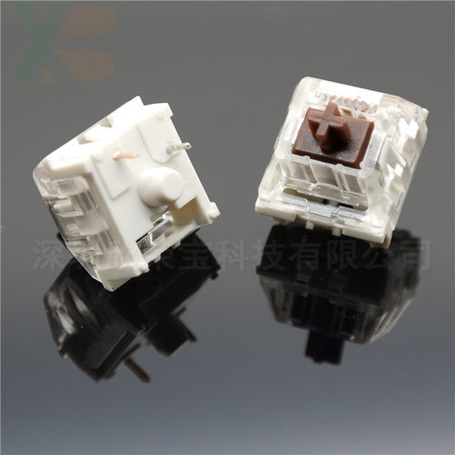 键盘开关键盘按键PG1A-1ENW(RGB) 茶轴兰轴轻触键盘开关按键端子