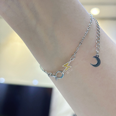 【雷月月】慕ter原创蓝色小鱼黄色雷电月亮手链