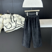 女童裤 子秋冬新款 洋气直筒裤 Leomama童装 女孩加厚保暖宽松休闲裤