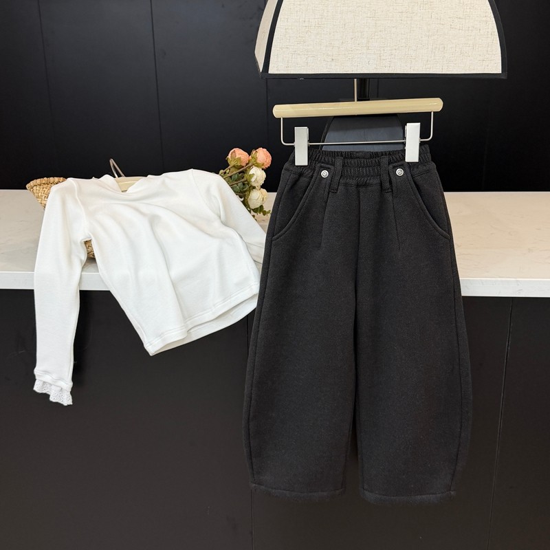 leomama女童深灰加绒裤子秋冬款保暖2025新款儿童中大童一体绒裤,童装/婴儿装/亲子装,裤子,淘宝优惠券,粉丝福利购,淘宝优惠卷