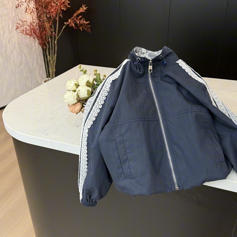 leomama女童蕾丝袖边外套儿童春季新款百搭洋气韩版抽绳拉链上衣,童装/婴儿装/亲子装,普通外套,淘宝优惠券,粉丝福利购,淘宝优惠卷