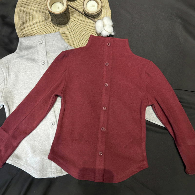 leomama【神仙热皮】童装女童打底衫秋冬儿童半高领长袖T恤内搭