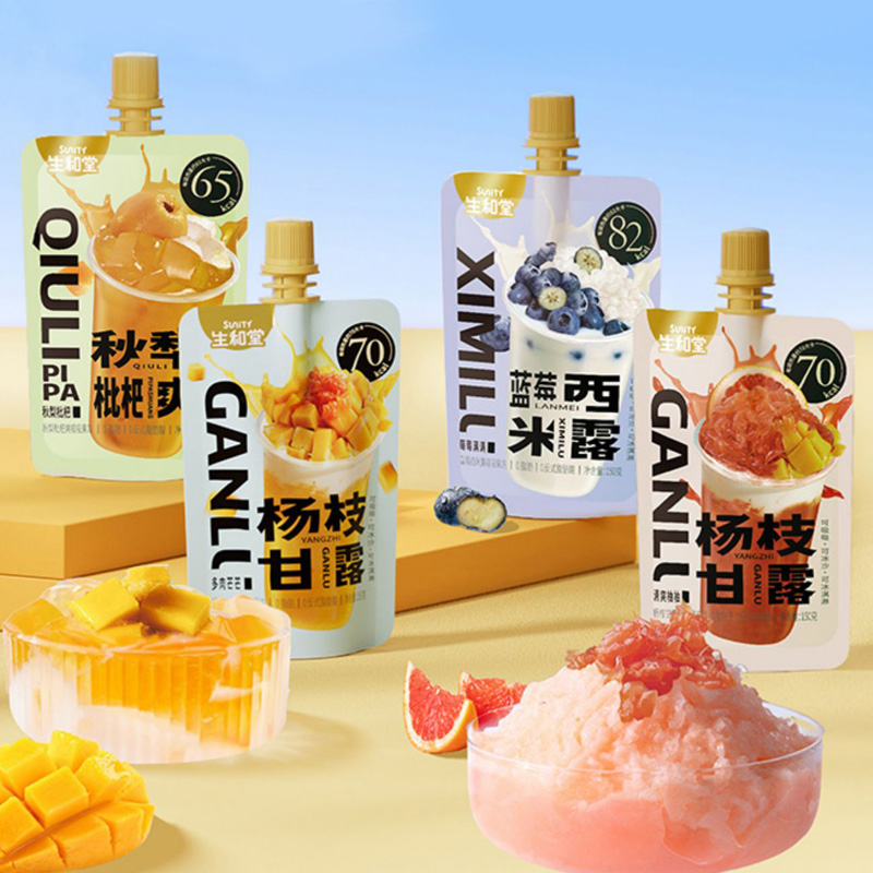 生和堂吸吸果冻150g*12袋西米露杨枝甘露芒果可吸果味果汁零食