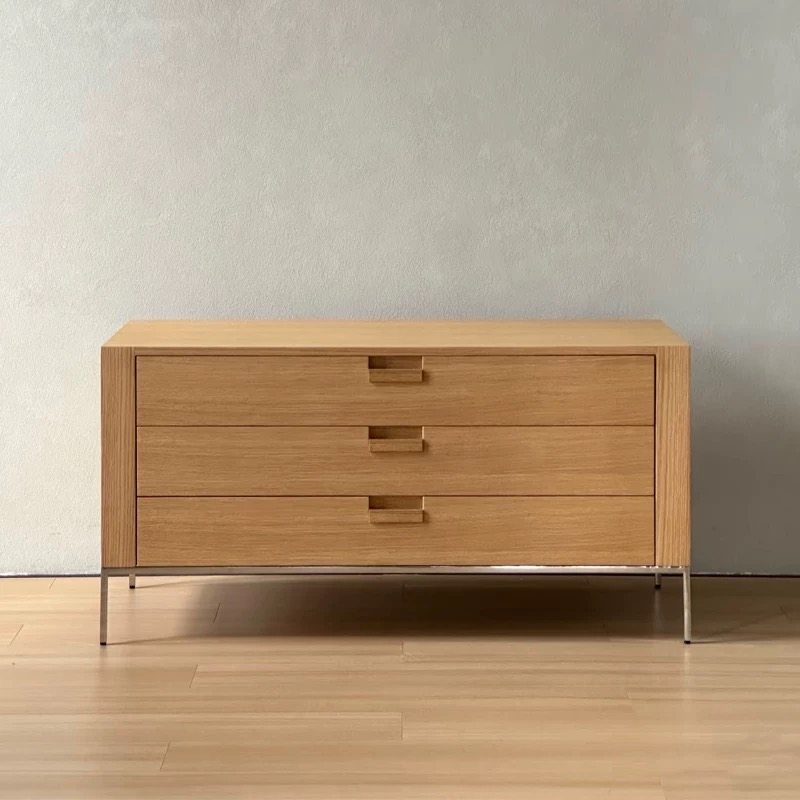 中古原木风家用实木三斗柜现代简约客厅靠墙储物柜卧室收纳床头柜,住宅家具,斗柜,淘宝优惠券,粉丝福利购,淘宝优惠卷