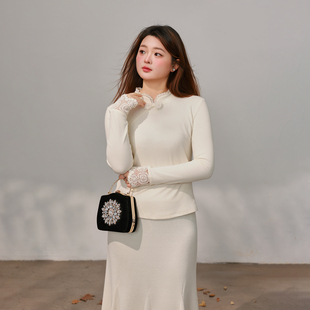 20点 新品 正肩修身 花边盘扣T恤 DM100大码 立减15% 88折