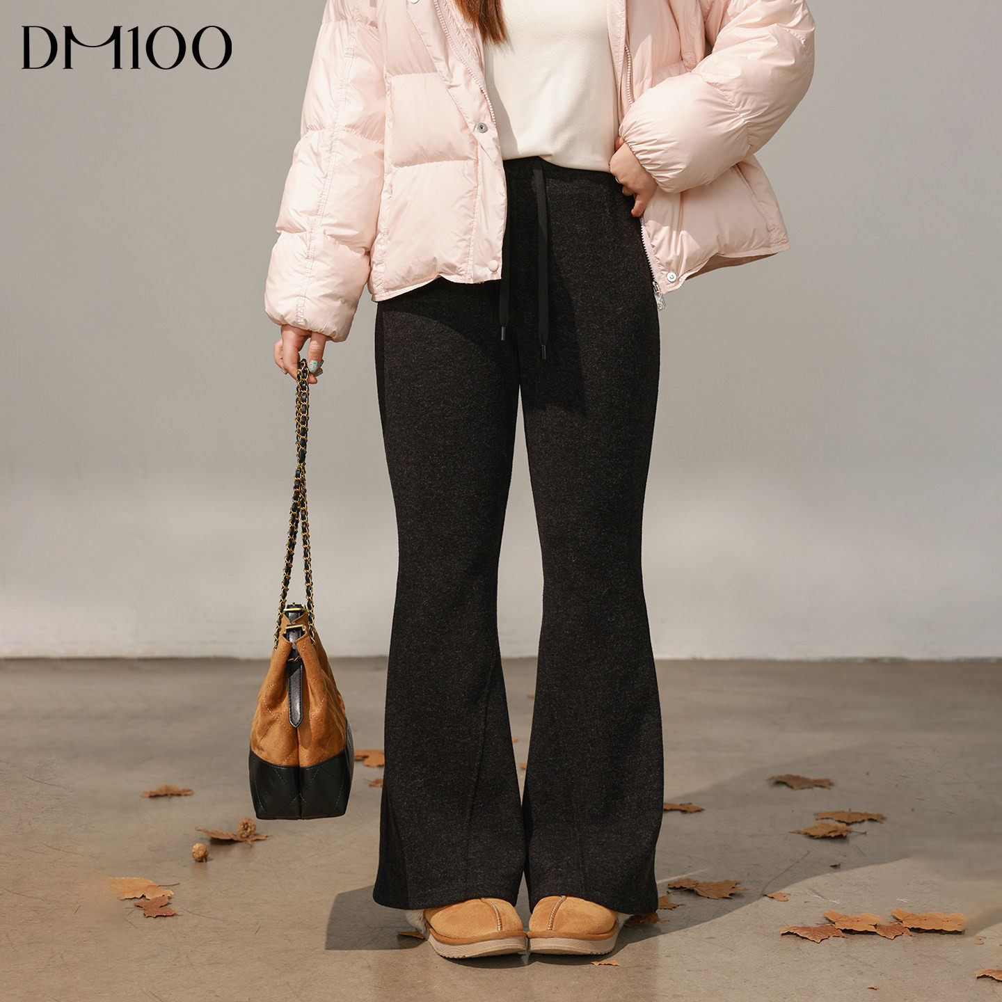 DM100大码百分百女装微胖mm冬季休闲百搭弹力保暖仿羊绒微喇裤,女装/女士精品,大码裤装,淘宝优惠券,粉丝福利购,淘宝优惠卷