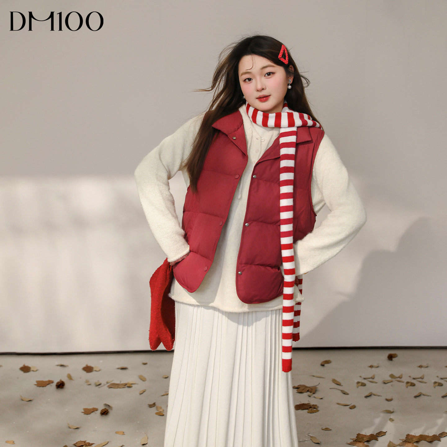 【新年焕新红色战袍】DM100大码时尚百搭短款红色棉服马甲外套,女装/女士精品,常规大码外套,淘宝优惠券,粉丝福利购,淘宝优惠卷