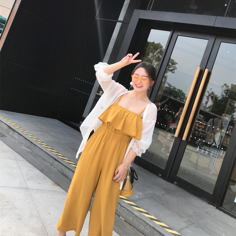 ×ÔÖÆ´óÂëÅ®×°2018пîÅÖmmÏÄ×°À«ÍÈ¿ã¼òÔ¼´¿É«ÐÞÉíÏÔÊݵõ´øÁ¬Ìå¿ã