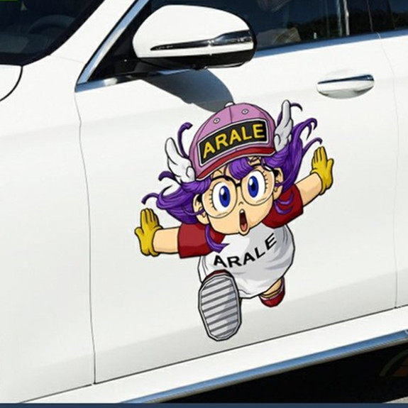 汽车车门贴纸个性装饰车贴拉花卡通阿拉蕾大面积划痕遮盖贴画防水