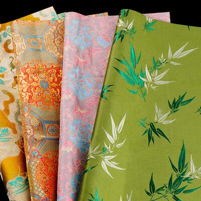 宋锦布料布头diy手工材料中国风提花布料碎小布头织锦缎中式