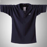 Extra-large casual long-sleeved T-shirt for men, 5XL pure cotton, oversized, extra-large, 240 for middle-aged and elderly people thumbnail 5