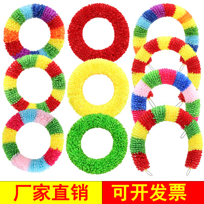 运动会花环入场式开幕式方阵钢丝花环幼儿园早操器械舞蹈手持道具