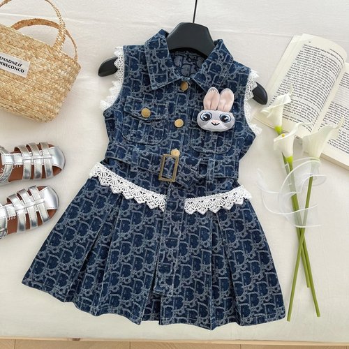 女童牛仔连衣裙夏季新款