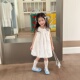 韩国童装 连衣裙儿童洋气背心裙公主裙 女童蝴蝶结无袖 2025夏装 新款