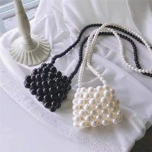 迷你小包手工零钱包夏女童珍珠包包串珠斜挎包DIY材料手提成品包