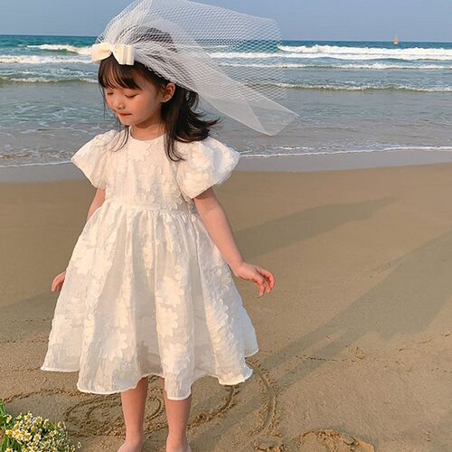 女童礼服连衣裙夏装泡泡袖