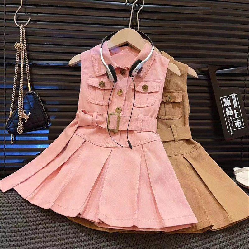 女童2025新款连衣裙夏季韩版牛仔裙公主裙洋气女宝宝无袖背心裙子