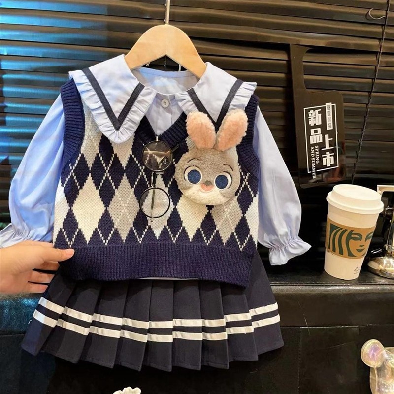 兔子警官套装学院风春秋三件