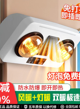 樱花帝王壁挂式浴霸灯卫生间免打孔挂墙取暖灯暖风暖一体防水防爆