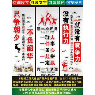 办公室墙贴励志标语氛围布置墙面装饰10团队激励公司文化墙设计