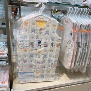 日本进口阿咔匠的城宝宝睡袋六层纱布无袖婴幼儿背心式防踢0-2岁