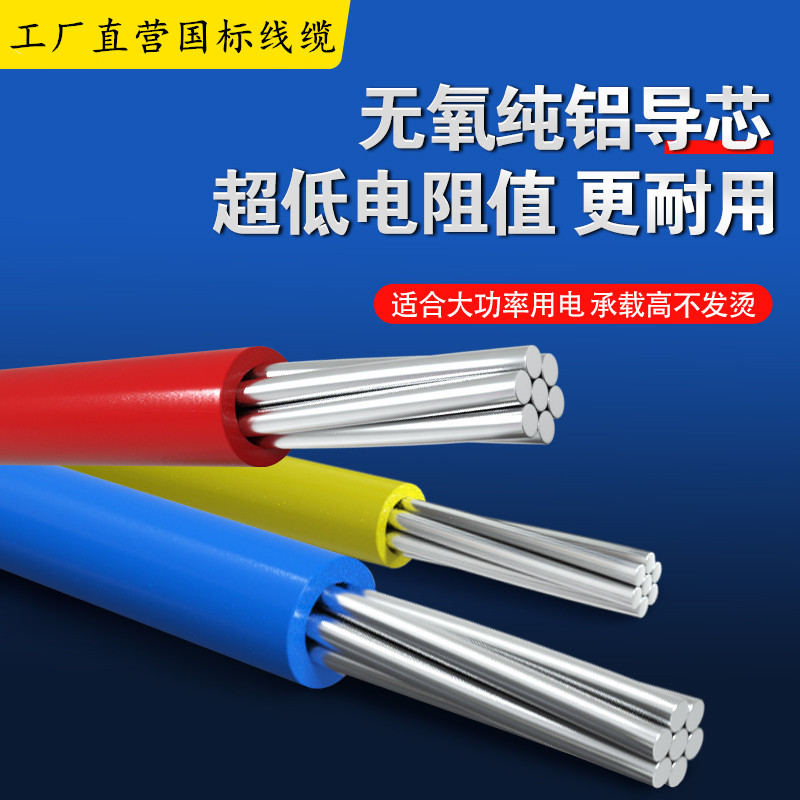 单股铝塑线BLV 10 25 35 70 95 120 240平方铝芯入户线防老化电缆