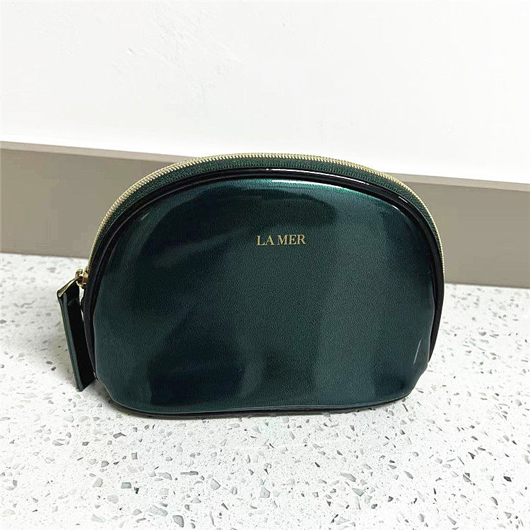 一件包邮海蓝之谜墨绿色贝壳小号化妆包漆皮防水手拿包口红收纳包,收纳整理,化妆包,淘宝优惠券,粉丝福利购,淘宝优惠卷