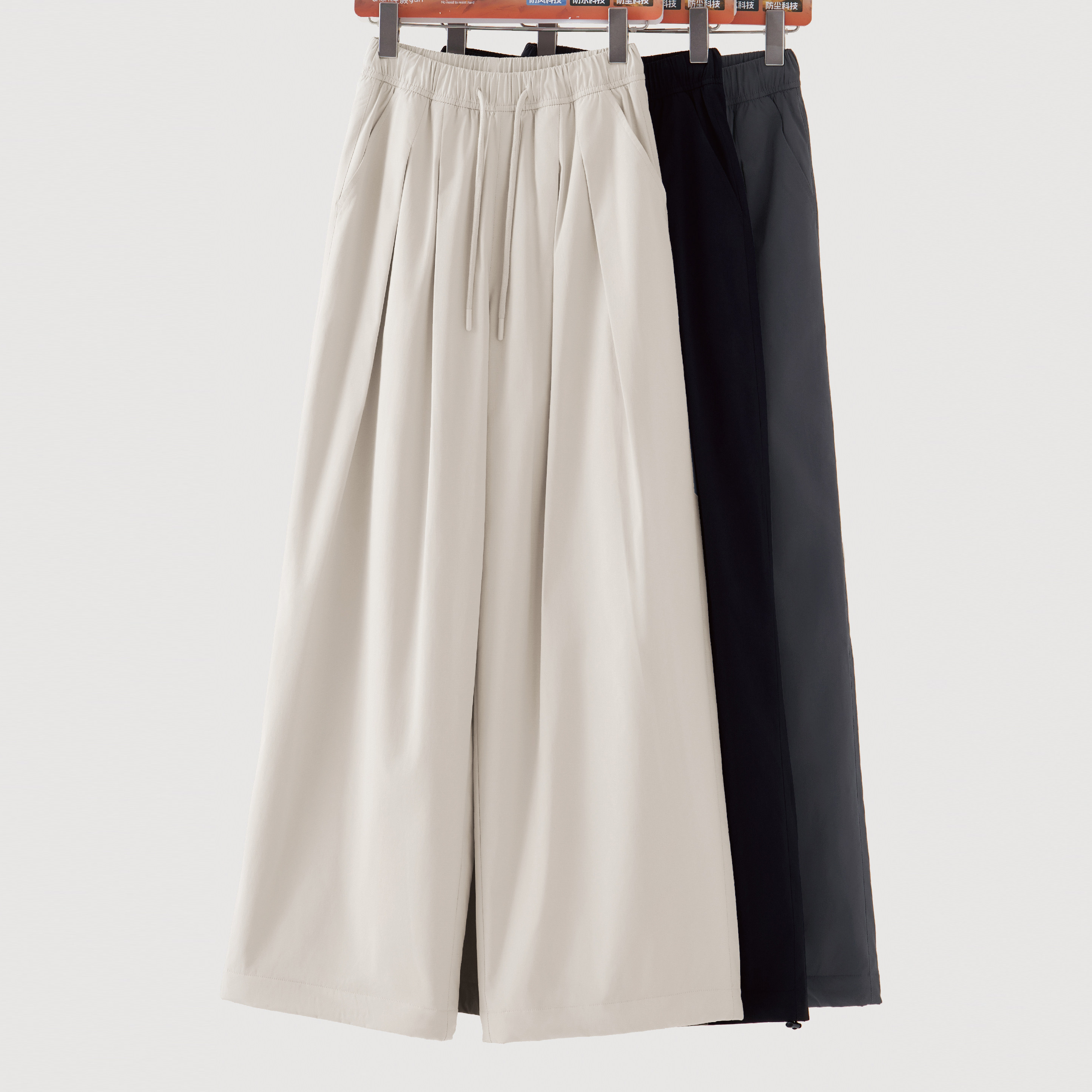 清仓纯颜8007秋冬女士加绒厚高腰三防风宽松大码休闲裤直筒阔腿裤 - 拥抱阳光品质店出品