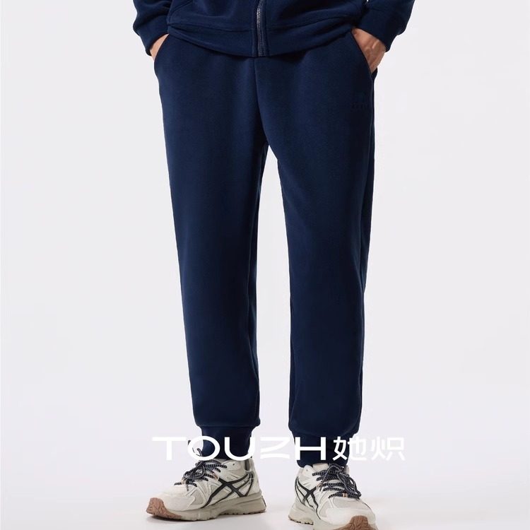 清仓她炽2580-1秋冬绒磨磨男士加长绒加厚休闲运动裤保暖长卫裤子