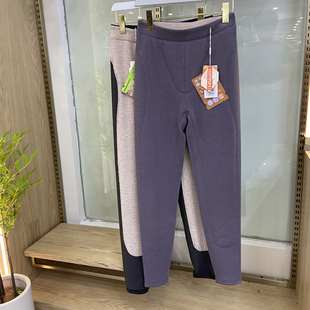 打底裤 秋裤 530G 羊毛蚕丝高腰中厚暖壳保暖裤 兰心茹2558女2559男士