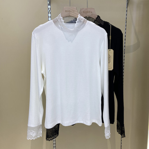 庄泰7315秋冬新款保暖正肩女士圆领T恤打底衫秋衣显瘦上衣舒适