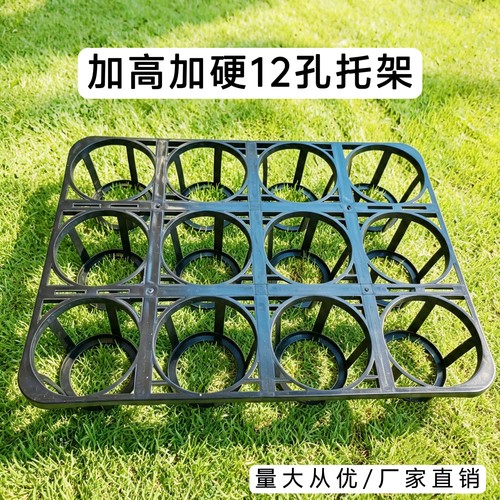 蝴蝶兰花盆托架托盘12孔加高3.5寸杯托架兰花育苗盘多肉花盆托盘