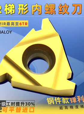 数控梯形内螺纹刀片16/22IR 2/3/4/5/6TR HC020车床 合金T型牙刀