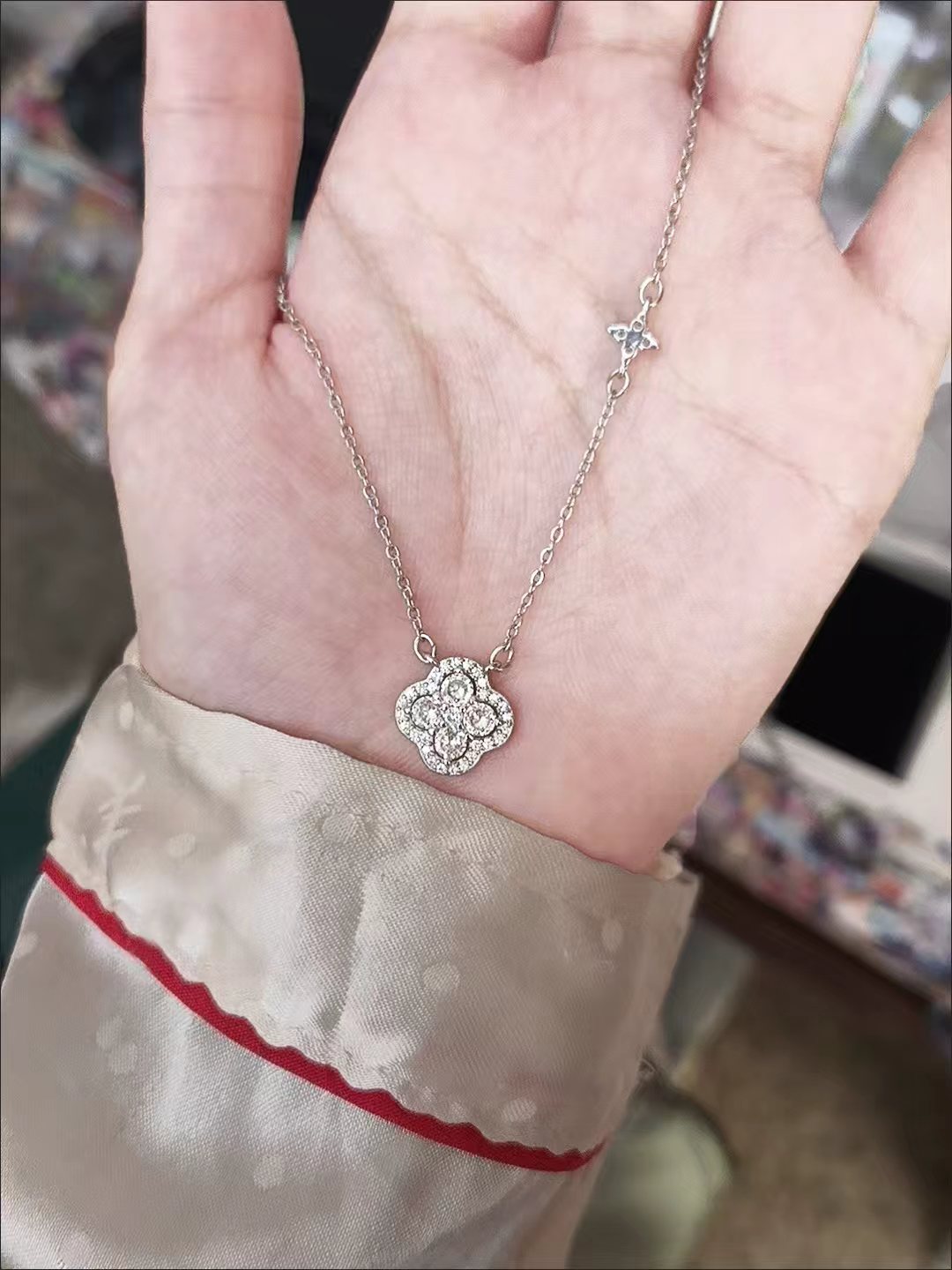 幸运四叶草项链女轻奢小众高级设