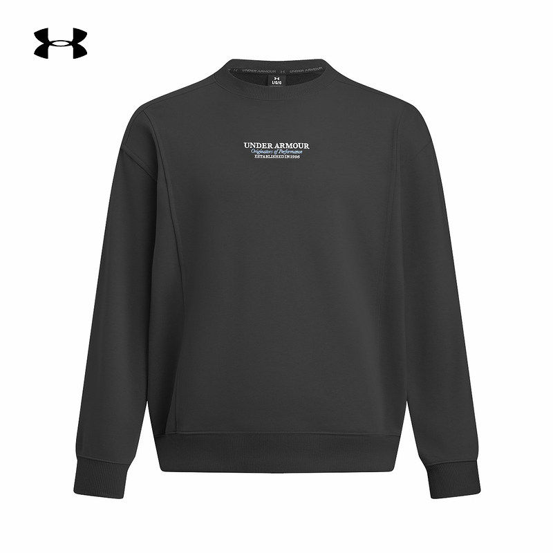UNDERARMOUR安德玛运动正品F/W男圆领卫衣 6010096-001