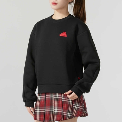 adidas阿迪达斯女装 时尚潮流圆领套头卫衣JZ1639 JZ1641