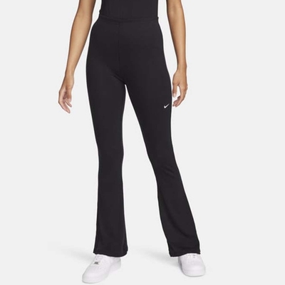 Nike耐克 女子紧身细罗纹喇叭紧身裤新款针织运动裤 FQ2114-010