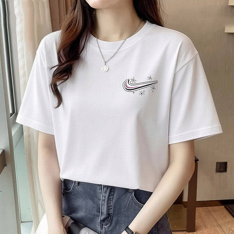 Nike耐克夏季新款白色T恤