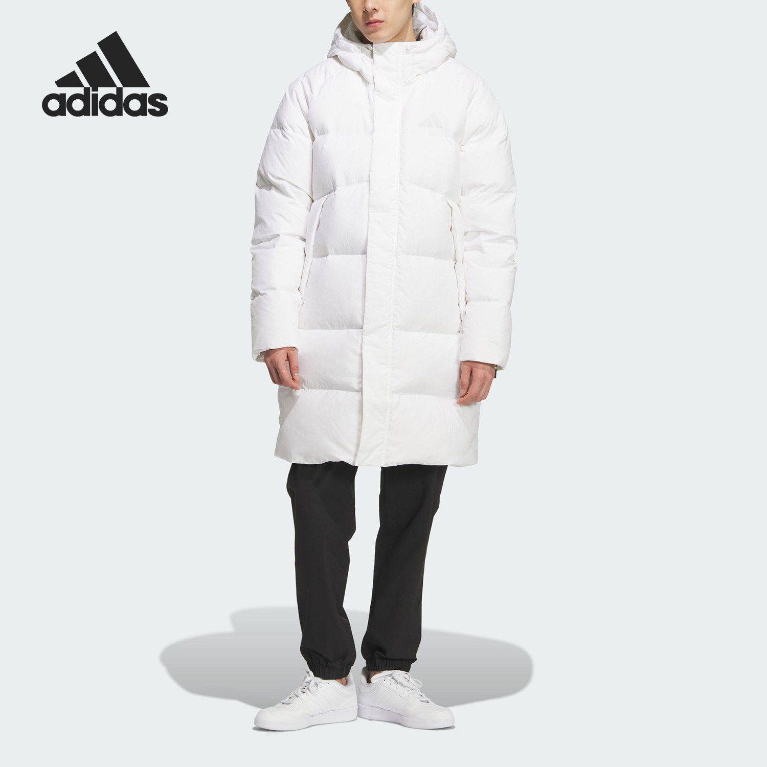 Adidas/阿迪达斯正品新品男女梭织运动休闲保暖长款羽绒服KQ5515