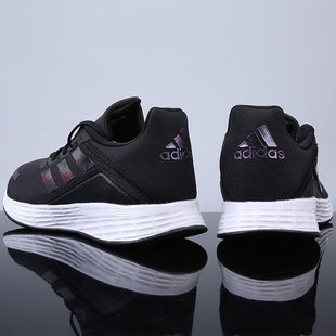 阿迪达斯跑步鞋男春季新款轻便黑色网面运动鞋透气健步男鞋FY8113
