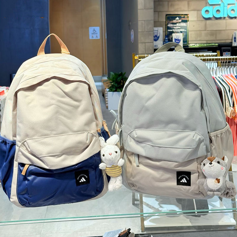 阿迪达斯双肩包男女新款休闲大容量运动电脑旅行撞色百搭学生书包