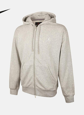 耐克男子全长拉链开襟连帽衫灰色卫衣拉链外套上衣夹克FV7292-050