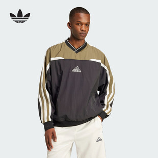 adidas阿迪达斯三叶草卫衣男女正品春季新款三条纹套头衫JD5395