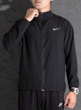 耐克外套Nike男2025春季新款黑色开衫立领运动服卫衣夹克DM6620