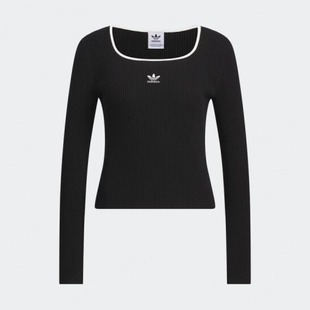 adidas阿迪达斯三叶草女潮流时尚休闲运动针织衫 JM8055 JM8052