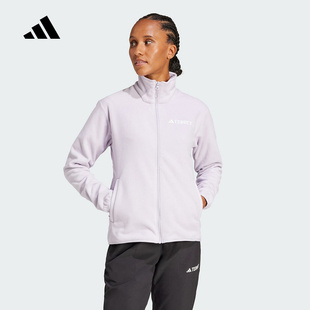 adidas阿迪达斯立领保暖外套2025春新款女TERREX针织夹克 JP1453
