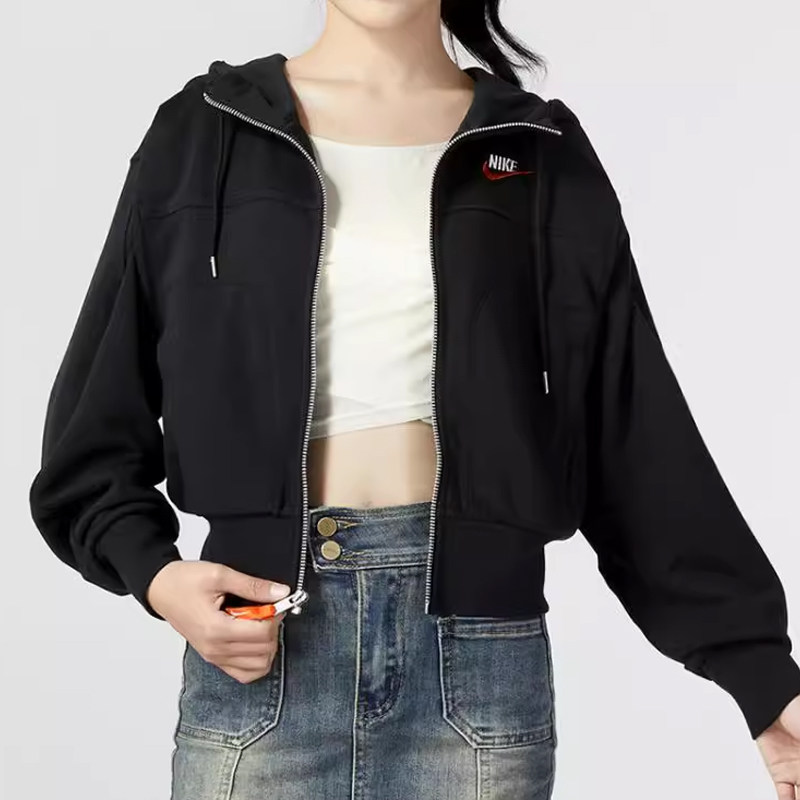 耐克女装外套女棒球服秋季新款连帽宽松大码运动服甜酷夹克FB7212